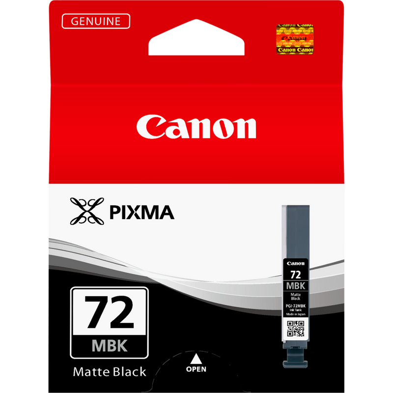 Canon PGI-72MBK Matte Black Ink Cartridge Product Front View