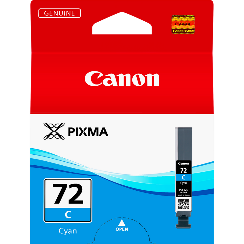 Canon PGI-72C Cyan Ink Cartridge Product Front View