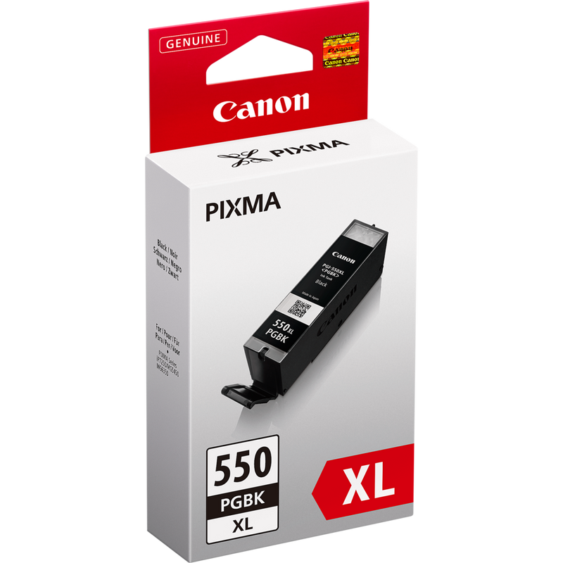 Canon PGI-550PGBK XL High Yield Pigment Black Ink Cartridge Product Left View