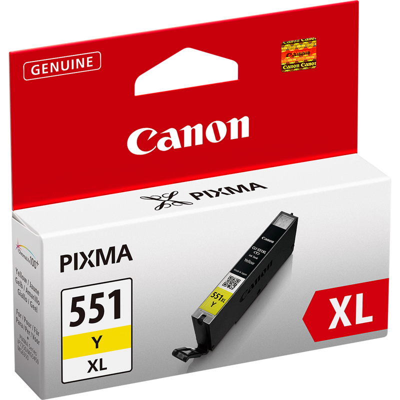 Canon CLI-551XL High Yield Yellow Ink Cartridge Product Left View