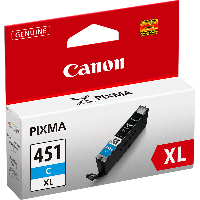 Canon CLI-451XL High Yield Cyan Ink Cartridge Product Left View