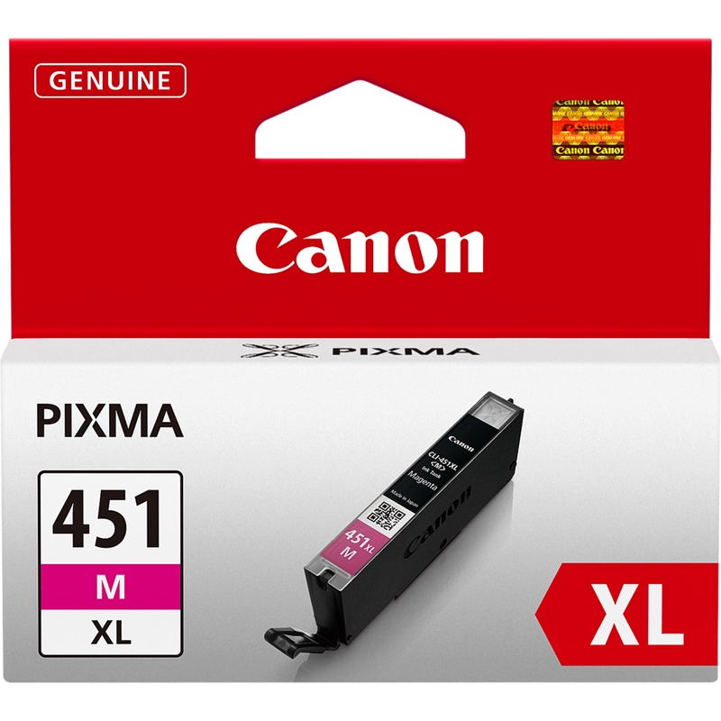 Canon CLI-451XL High Yield Magenta Ink Cartridge Product Front View