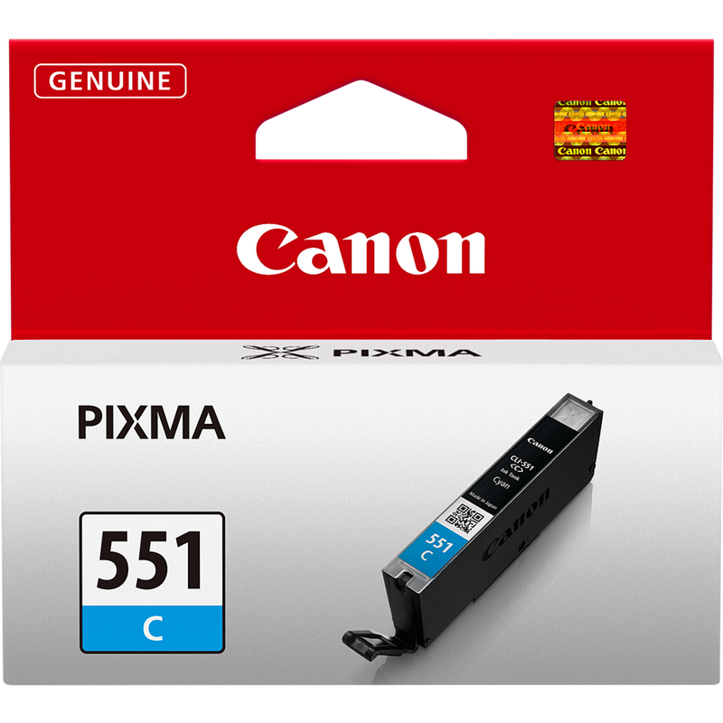 Canon CLI-551C Tinte Cyan Produkt Vorderansicht