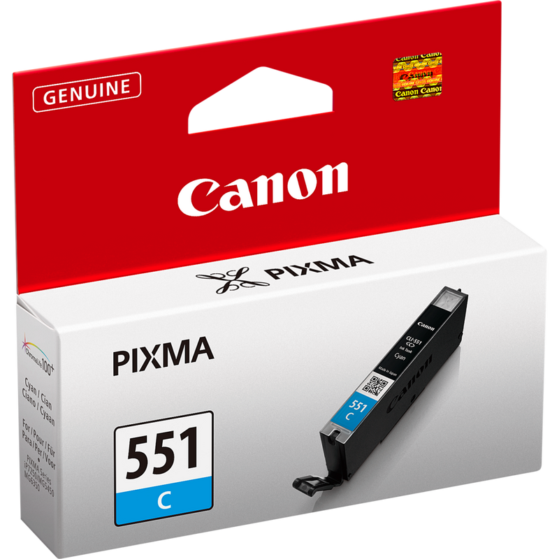 Canon CLI-551C Tinte Cyan Produkt Ansicht von links