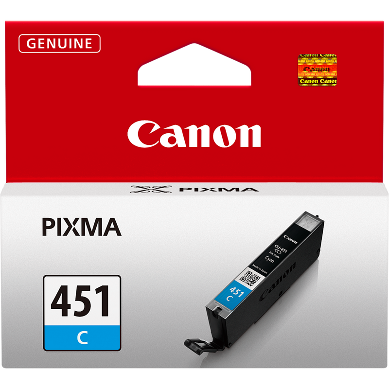 Canon CLI-451C Cyan Ink Cartridge Product Front View