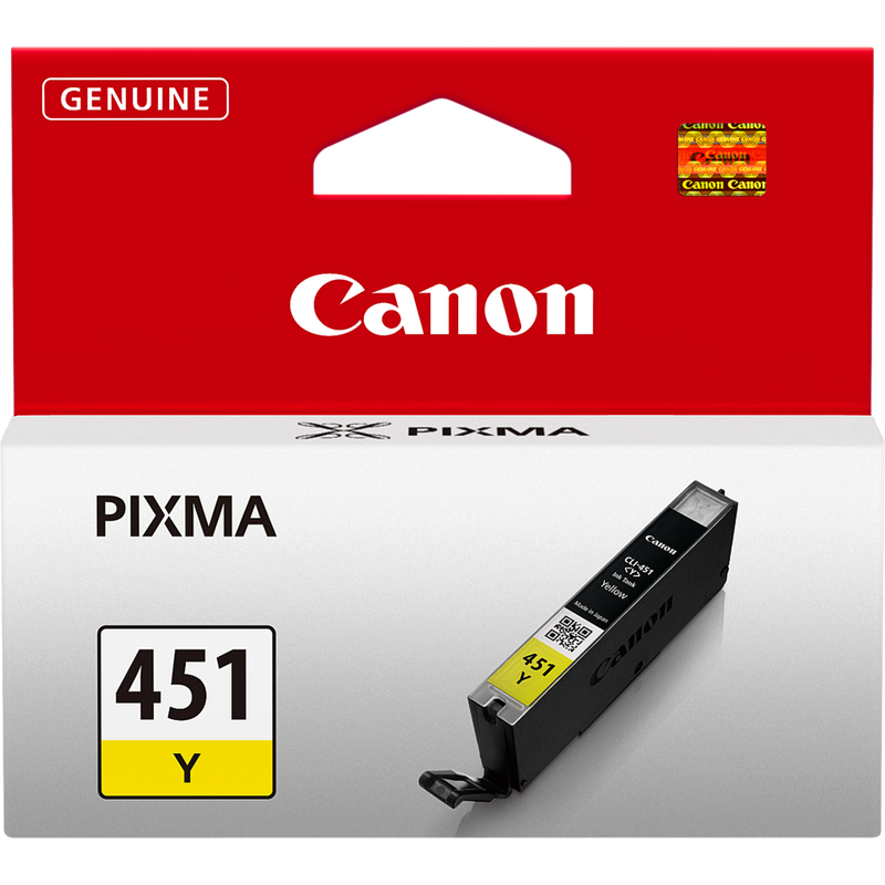 Canon CLI-451Y Yellow Ink Cartridge Product Front View