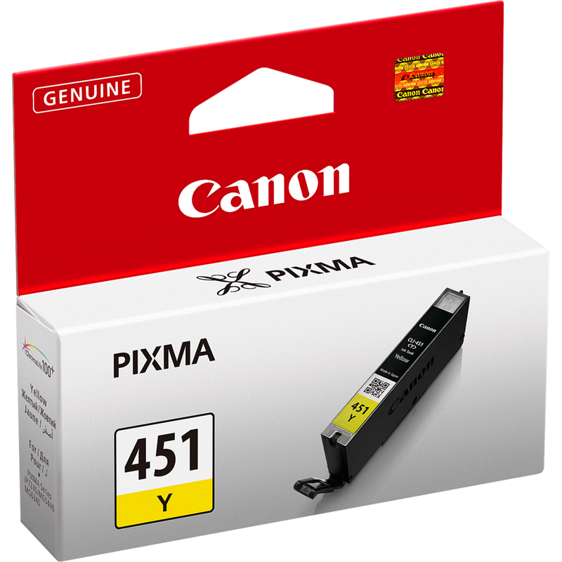 Canon CLI-451Y Yellow Ink Cartridge Product Left View