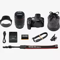 Canon EOS R5 Mark II spiegellose Kamera und RF 24-105mm F4 L IS USM Objektiv Produkt Lieferumfang