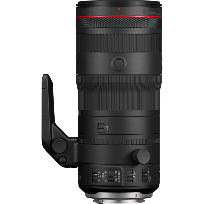 Canon RF 70-200mm F2.8L IS USM Z Lens, White Product Back view with lens holder