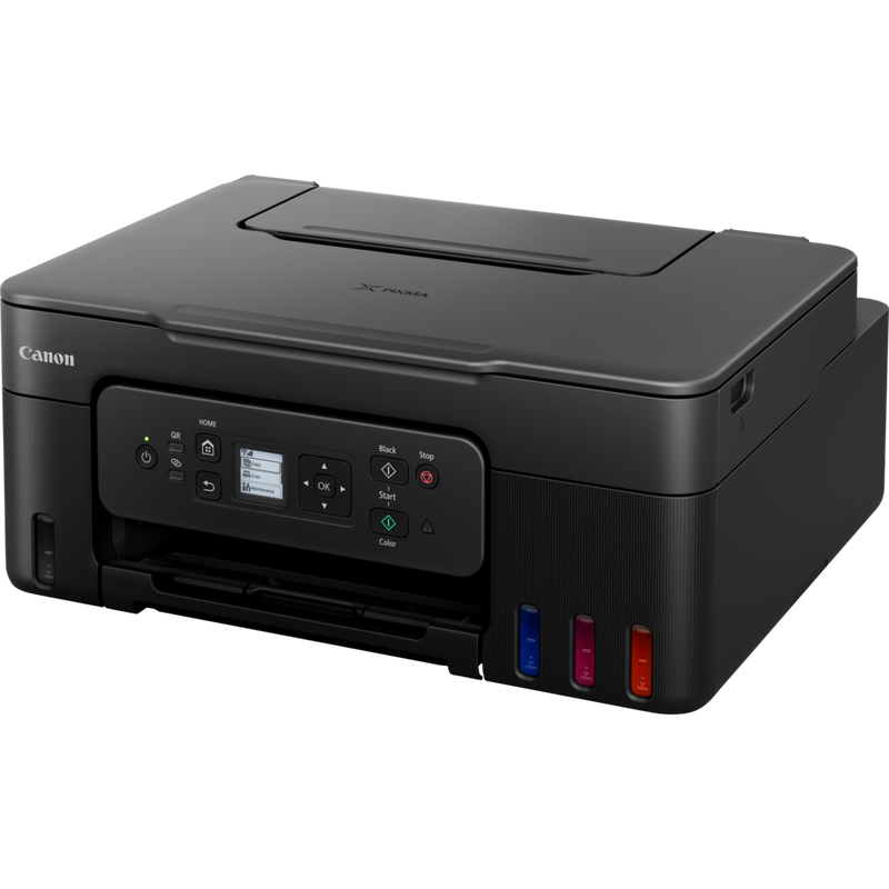 Canon PIXMA G3480 3-in-1 Refillable MegaTank Inkjet Printer Product Front Slant View
