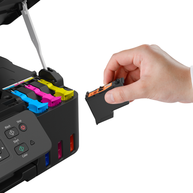 Canon PIXMA G3480 3-in-1 Refillable MegaTank Inkjet Printer Product Print Head inserted View