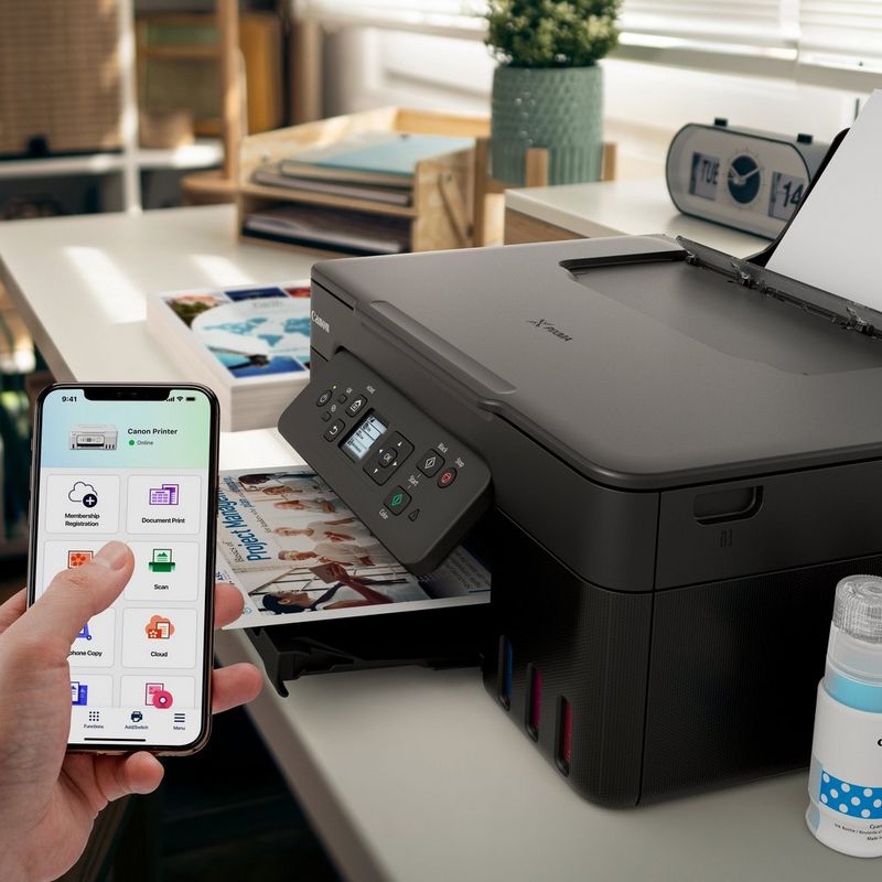 Canon PIXMA G3480 3-in-1 Refillable MegaTank Inkjet Printer Product Printout from mobile