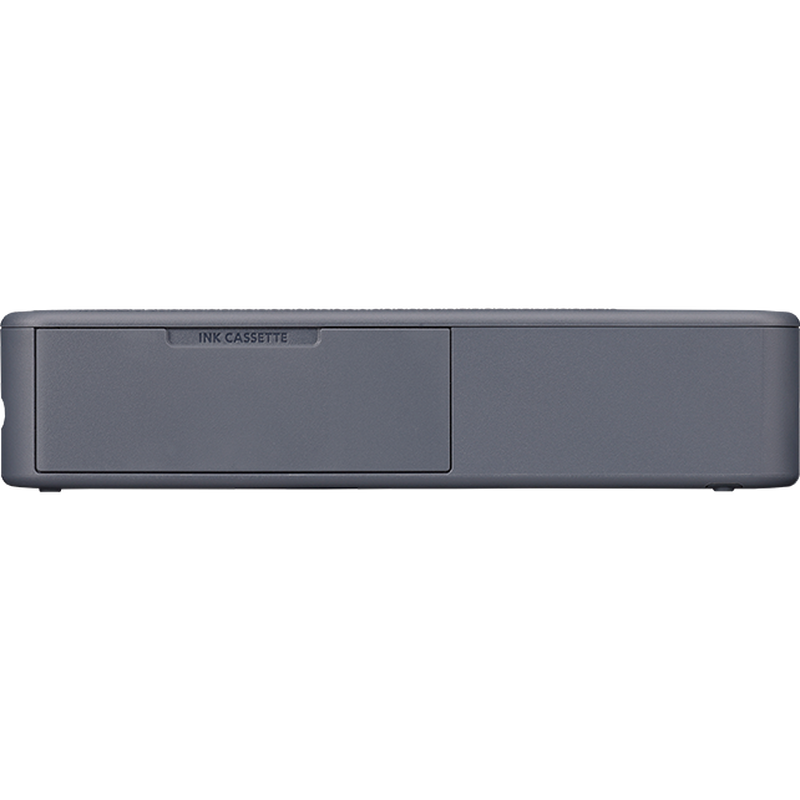 Kannettava ja langaton Canon SELPHY SQUARE QX10 -värivalokuvatulostin, tummanharmaa Tuote Näkymä alhaalta