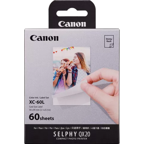 Canon XC-60L Ink/Paper Set, 54 x 85 mm, 60 Prints