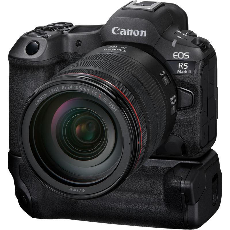 Canon BG-R20EP-batterihandgrepp Produkt Vy från höger med produkten monterad på en kamera