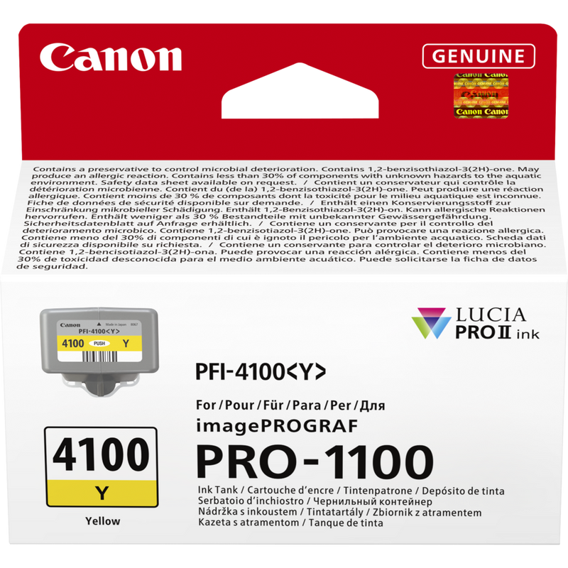 

Canon PFI-4100Y Yellow Ink Cartridge