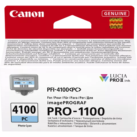 Canon PFI-4100PC Photo Cyan Ink Cartridge