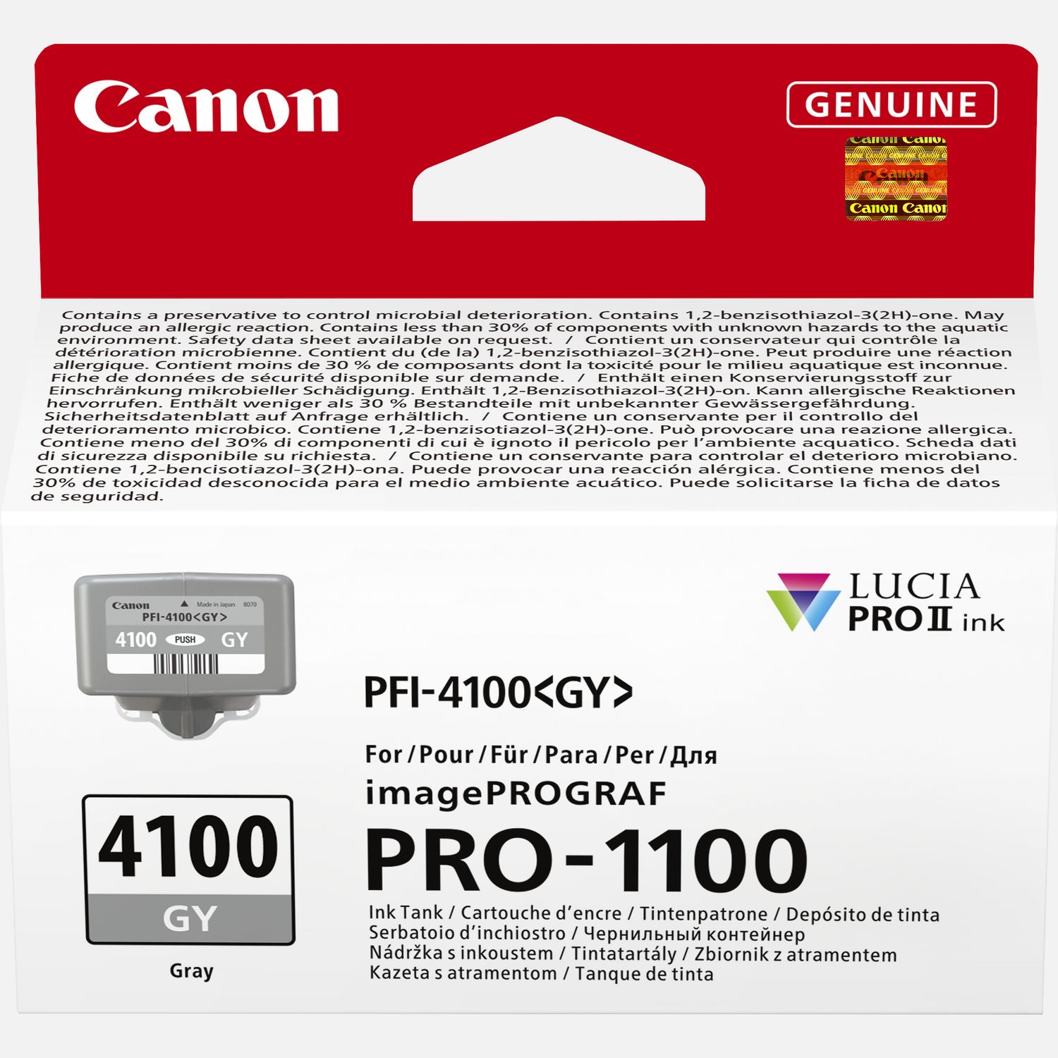 

Canon PFI-4100GY Grey Ink Cartridge