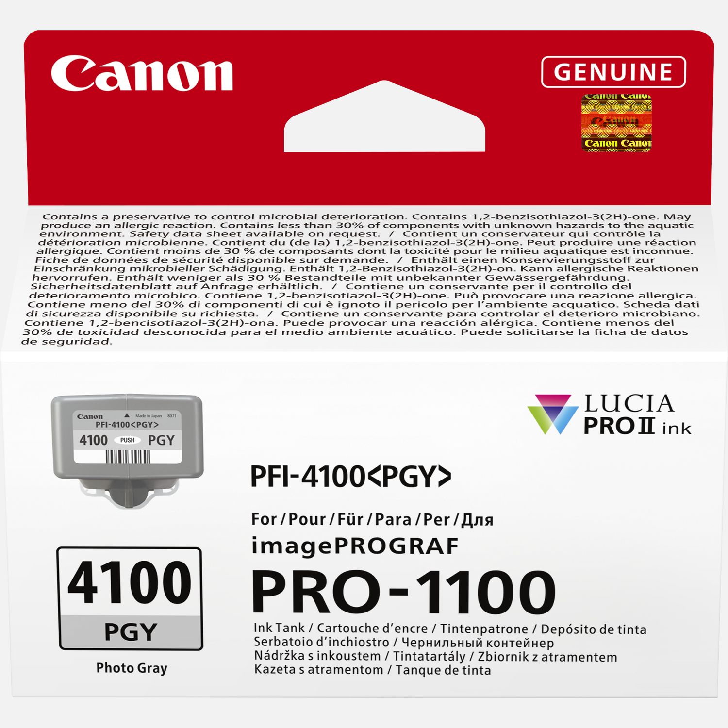 

Canon PFI-4100PGY Photo Grey Ink Cartridge