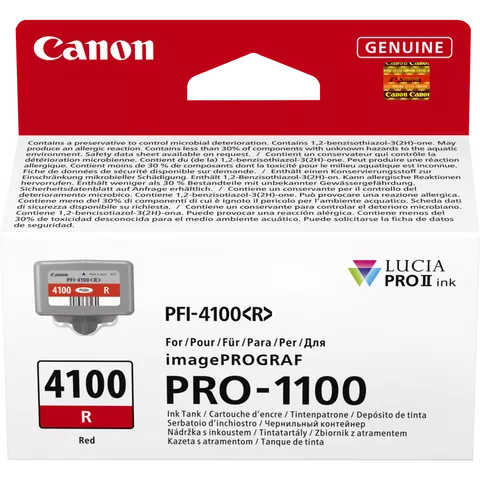 Canon PFI-4100R Red Ink Cartridge