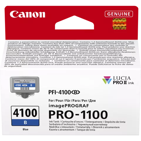 Canon PFI-4100B Blue Ink Cartridge