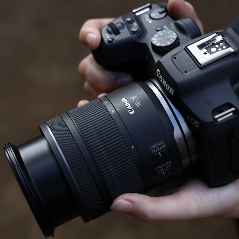 Canon RF 16-28mm F2.8 IS STM Lens Lens fitted to a camera