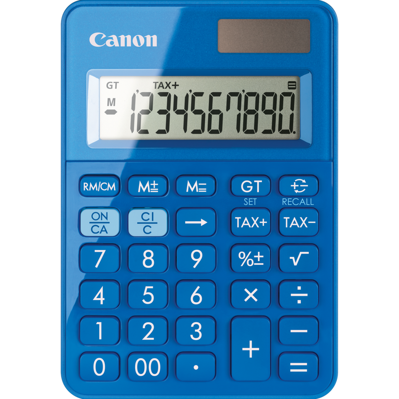 Canon LS-100KB Calculator – Blue Product Front View