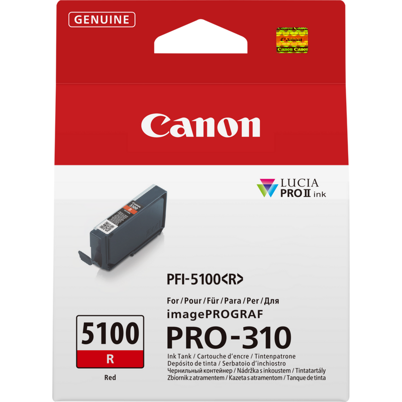 Canon PFI-5100R Red Ink Cartridge