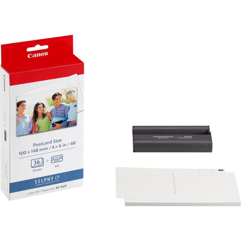 Canon KP-36IP Colour Ink + 100 x 148 mm Paper Set, 36 Sheets