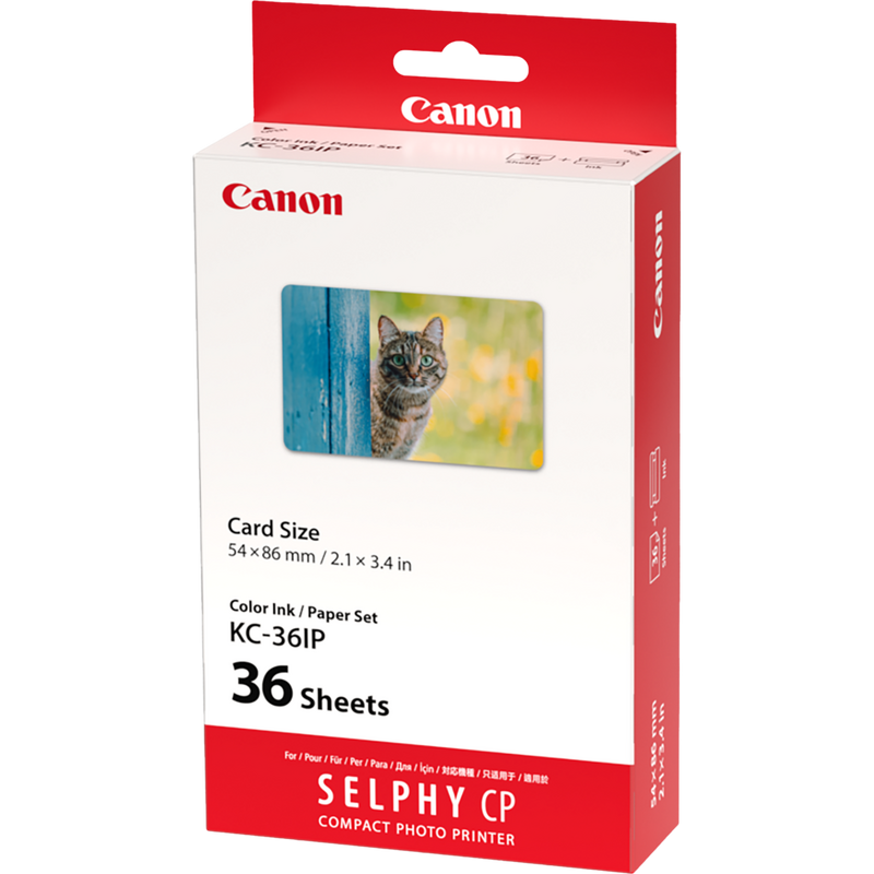 Canon KC-36IP Colour Ink + 54 x86 mm Paper Set, 36 Sheets Product Left View