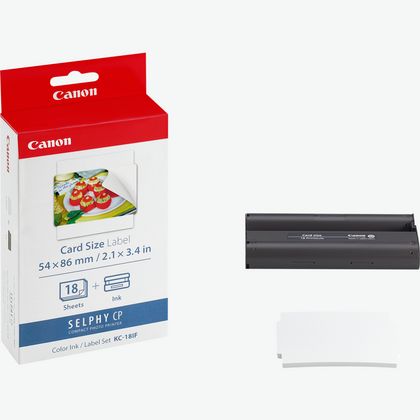 Image of Canon KC-18IF Ink/Paper Set Credit Card Size - 18 Stickers