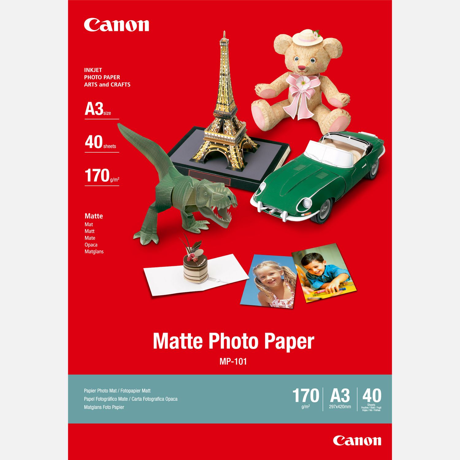 Papier photo mat A3 Canon MP-101 - 40 feuilles dans Papier photo