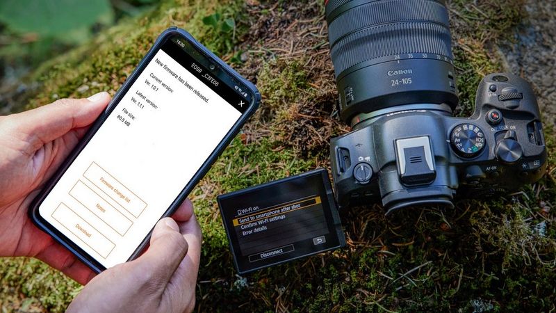 Canon EOS R6 Mark II – актуализации на фърмуера чрез приложението Canon Camera Connect