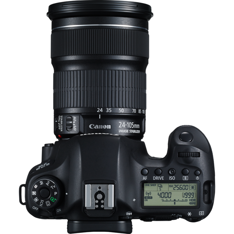Canon EOS 6D + EF 24-105mm IS STM Lens Product Top View
