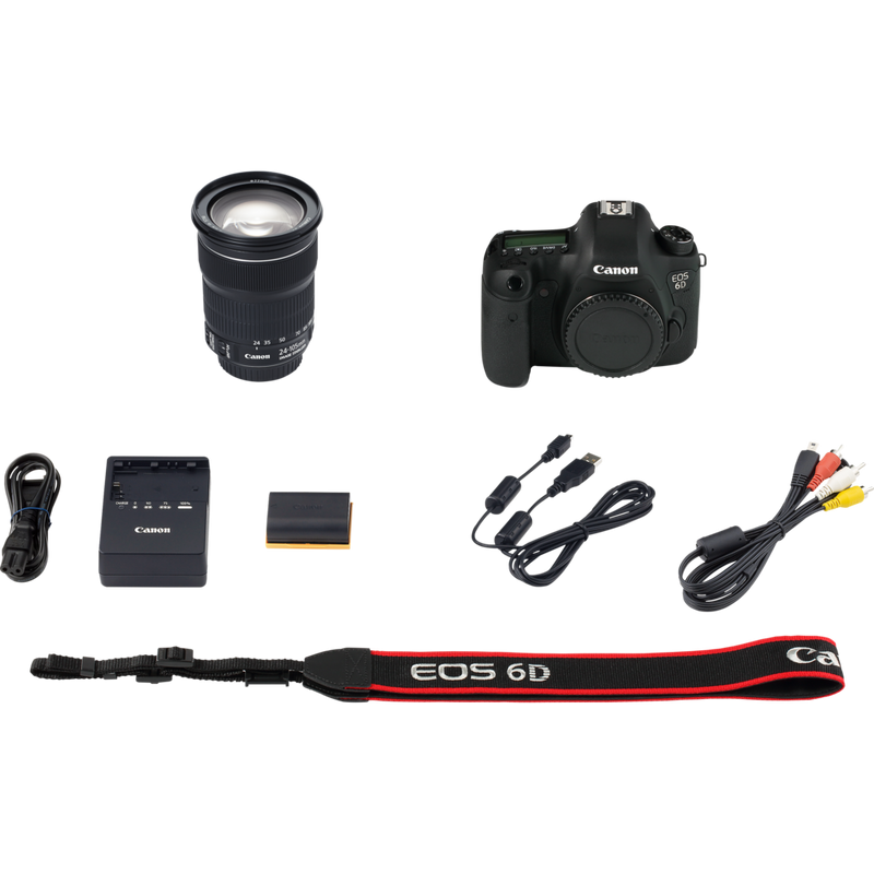 Canon EOS 6D + EF 24-105mm IS STM Lens Product What's In The Box