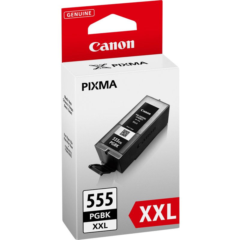 Canon PGI-555PGBK XXL High Yield Pigment Black Ink Cartridge Product Left View