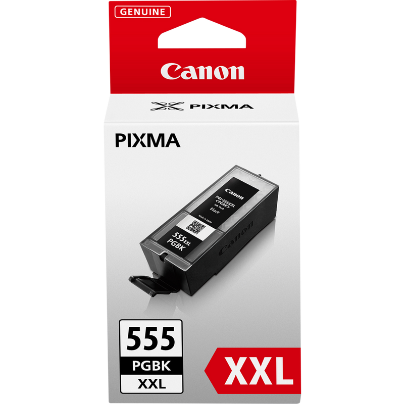 Canon PGI-555PGBK XXL High Yield Pigment Black Ink Cartridge Product Front View