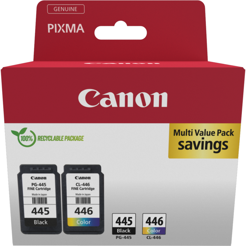 

Canon PG-445/CL-446 BK/C/M/Y Ink Cartridge Multipack