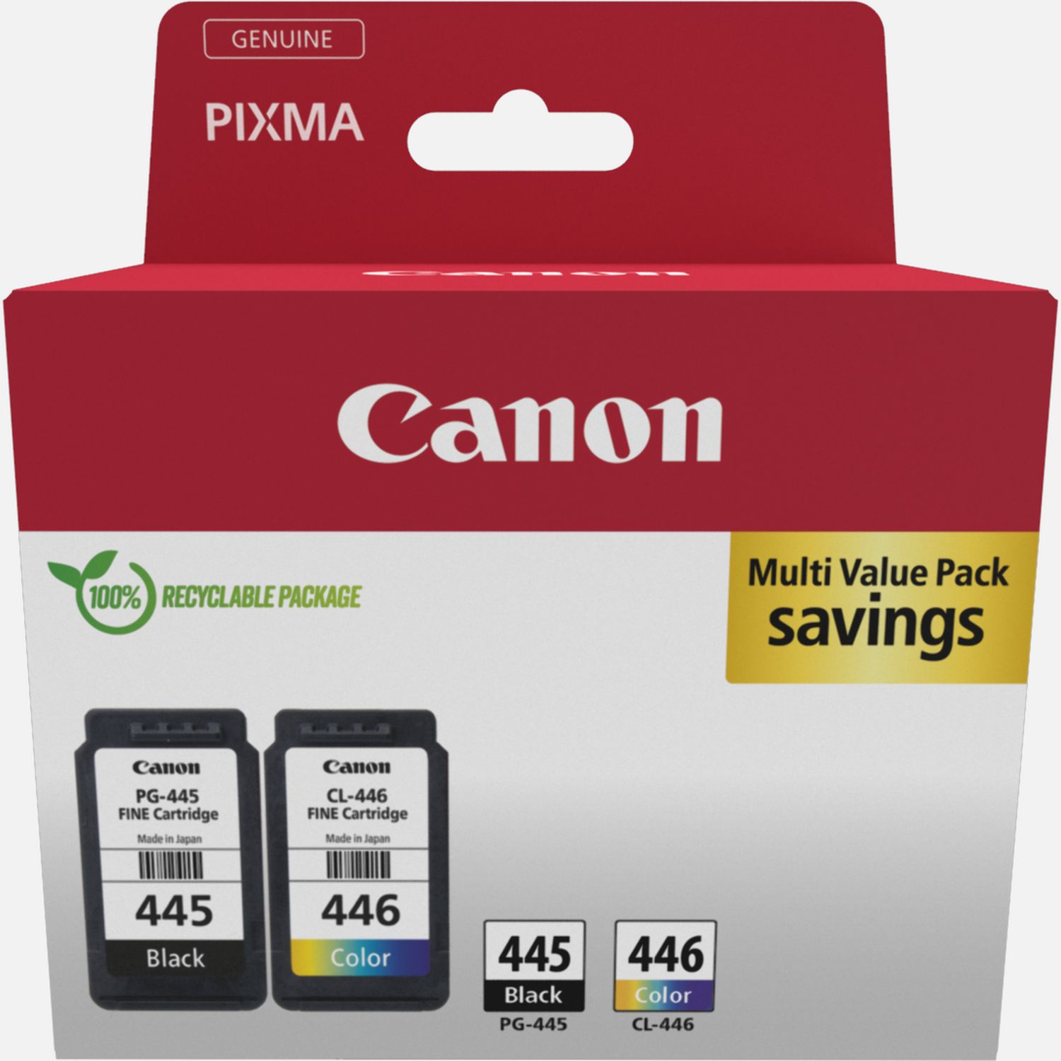 

Canon PG-445/CL-446 BK/C/M/Y Ink Cartridge Multipack