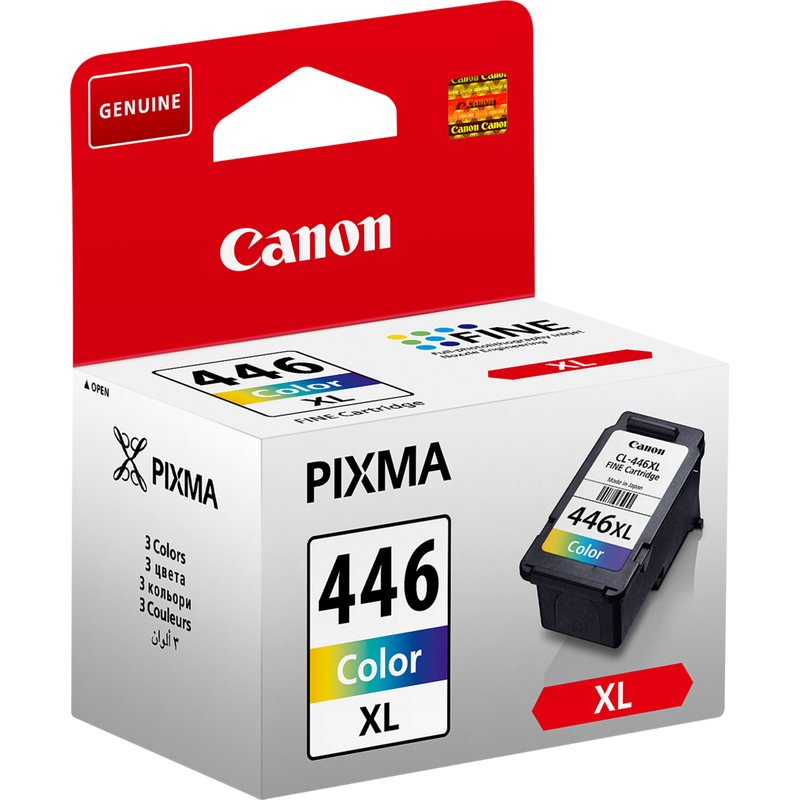 Canon CL-446XL High Yield C/M/Y Colour Ink Cartridge Product Left View
