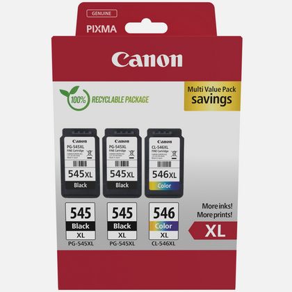 Canon PG-545XL x2 /CL-546XL High Yield BK/C/M/Y Ink Cartridge 
