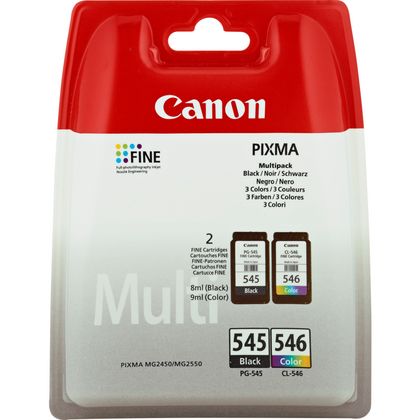Canon PG-545XL x2 /CL-546XL High Yield BK/C/M/Y Ink Cartridge