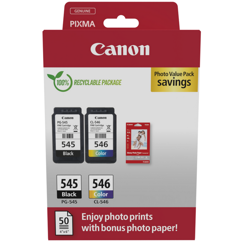 Buy Canon PG-545/CL-546 BK/C/M/Y Ink Cartridge Multipack In ...