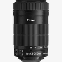 Canon EF-S 55-250mm f/4-5.6 IS STM Lens Product Front View