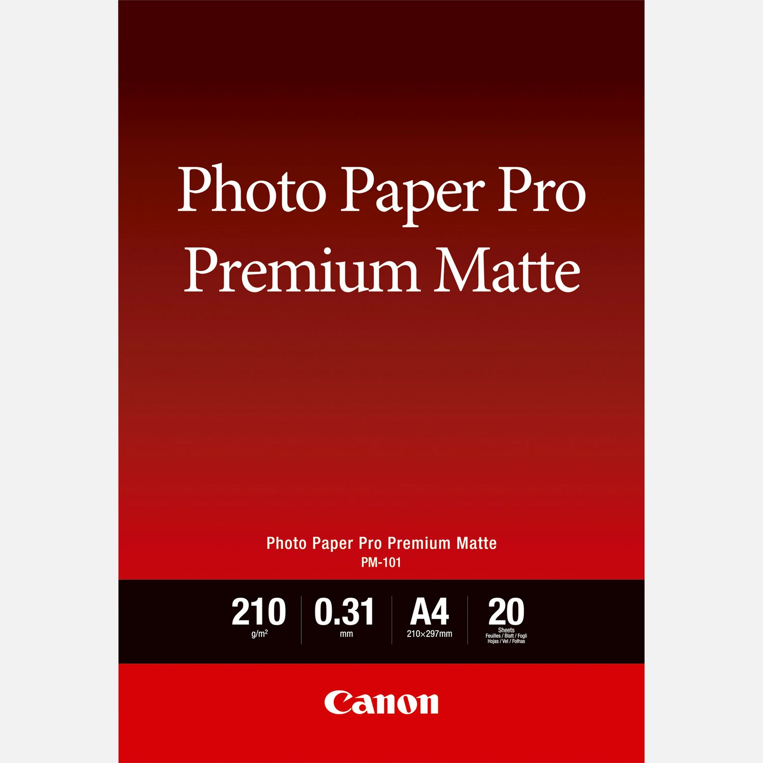 Image of Carta fotografica Canon Premium Matte PM-101 A4 - 20 fogli