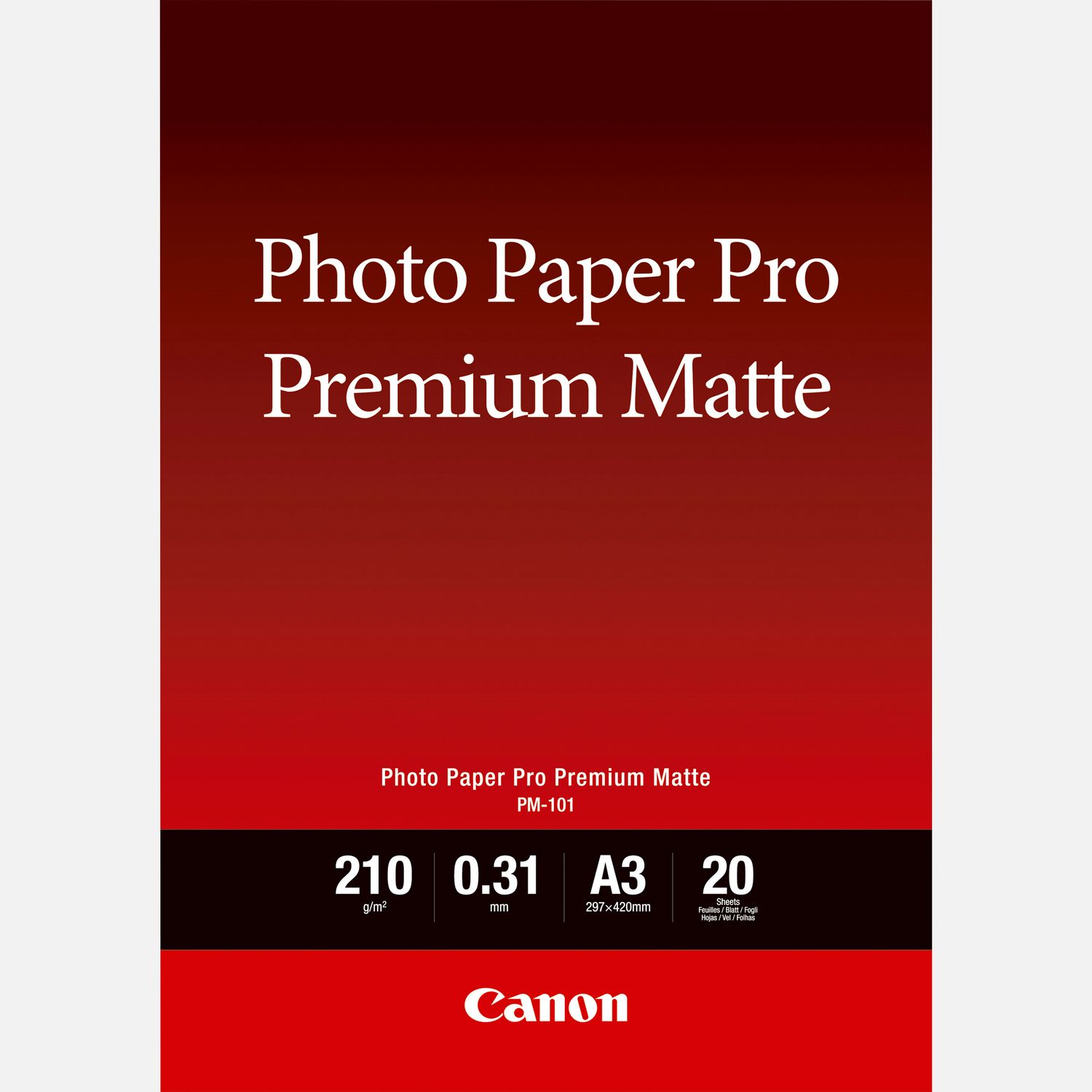 getuigenis zomer Walging Canon PM-101 Premium-Fotopapier matt A3, 20 Blatt — Canon Osterreich Shop