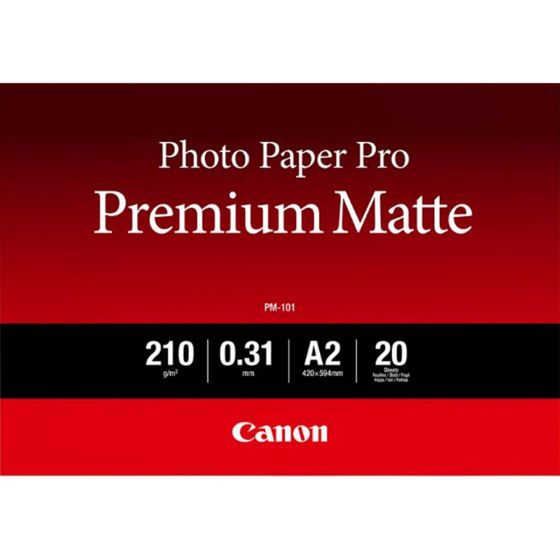 Canon PM-101 Premium Matte Photo Paper A2 - 20 Sheets