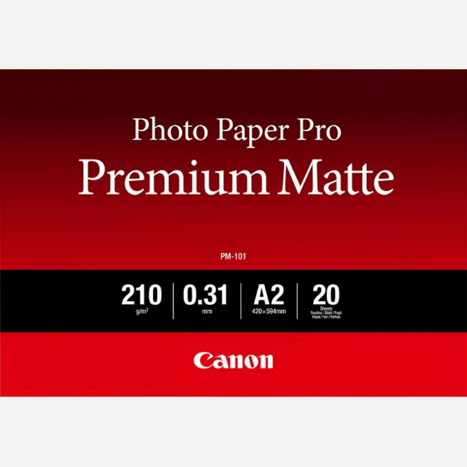 Papier photo mat A2 Canon PM-101 - 20 feuilles
