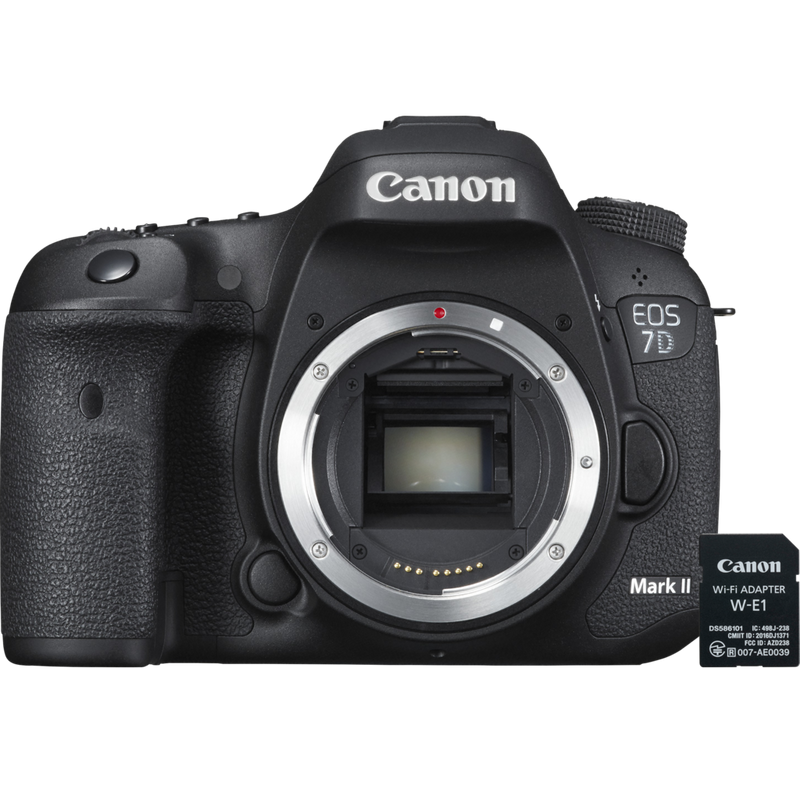 Canon EOS 7D Mark II Body + W-E1 Wi-Fi Adapter Product Front View