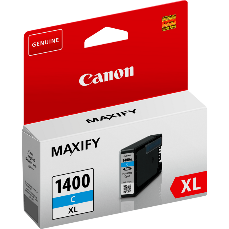 Canon PGI-1400XL High Yield Cyan Ink Cartridge Product Left View